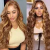 Ombre Lace Front Wig Human Hair 180% Density 13x4 4/27 Highlight Lace Front Wig Human Hair Honey Blonde HD Lace Front Wig