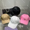 Rosa Urlaubs-Visierkappe für Herren und Damen, Ballkappen, Designer-Dreieck-Abzeichen, Casquette für Unisex