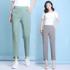 Kadın Pantolon Sıradan Gevşek Pamuk Keten Kadınlar Harajuku Beyaz Elastik Yüksek Bel Drawstring Street Giyim Düz Renk Kadın Sweetpant