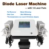 650nm Lipo Laser Afslanken Vet Los Huid Whitening Machine 100mw Laserlicht Cellulitis Verwijdering Hele Lichaam Vormgeven Huidverzorging Schoonheid Instrument