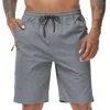 Shorts masculinos verão sólido casual cordão jogging calças atléticas leve de alta qualidade cintura elástica carga