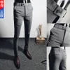 Mens casual elastic pants new ultra-thin business formal office solid color daily clothing hot selling shorts paradigm interview 240318