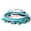 Strand Bracelet en pierre naturelle irrégulière gravier perles de Quartz tresse corde femmes hommes Bracelet bohème Couple Pulsera bijoux cadeau pour ami