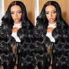 Perruque Lace Frontal Wig Body Wave brésilienne naturelle, cheveux de bébé, 30 32 pouces, 13x6, densité 250, pour femmes