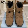 Stövlar vinter ner snöstövlar för kvinnor elastisk rem platt plattform skor vattentäta korta botas de las mujer unisex casual nya botiner