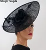 Mingli Tengda haute qualité Vintage élégant chapeaux rouge mariée mariage avec plumes et fleurs chapeaux mariée pour fête chapeaux mariage Acce8357116