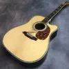 Inch D Barrel Cutaway-serie akoestische gitaar met massief houten sectie