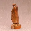 Estatuetas decorativas figura de cobre puro laozi estátua em pé fundição decoração vermelha escritório sala de estar artesanato