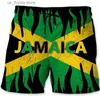 Pantaloncini da uomo Jamaica Lion Emblem Graphic Pantaloncini da spiaggia per uomo Stampa 3D Modello bandiera giamaicana Hawaii Pantaloncini da ghiaccio Estate Uomo Costume da bagno Y240320