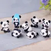 8 pz/lotto Kawaii Resina Panda Bambini Buon Compleanno Rifornimenti Del Partito Casa Decorazione FAI DA TE Tavolo Della Stanza Decorazione del Giardino Puntelli Foto 5.8 cm