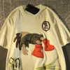 À la mode et personnalisé américain mignon hommes vêtements t-shirt été Y2K High Street décontracté court Vintage manches haut 240305