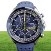 Luxury Wate Proof Quartz Watches Business Casual Steel Band Watch Men039S Blue Angels World Chronograph Wristwatch7472739