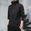 Vestes pour hommes 2024 printemps et automne mode couleur unie à capuche grande taille veste décontractée lâche confortable manteau de haute qualité m-7xl