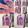 Womens Two Piece Pants 625 2022 Minlan Style Spring Summer Brand Same Pieces Sets Long Pink Lapel Neck Empire Short Sleeve Fora Print Ott7T
