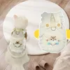 고양이 의상 셔츠 고양이 작은 개 소녀 드레스 과일 다람쥐 패턴 애완 동물 셔츠 선 드레스 인쇄 공주 치마 옷