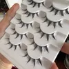 Falsche Wimpern Manga Lashes 5 Paar 3D Natural Cosplay Cross Black Eye Wimpernverlängerung Makeup Tools
