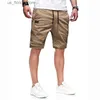 Men's Shorts New Mens Fashion Hip Hop Shorts Summer Cotton Casual Capris Running Sports Shorts Strt Pants High Quality Straight Leg Pants Y24032