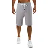 Shorts masculinos mrmt 2024 marca para moda masculina algodão e linho cor pura cinco lazer breechcloth