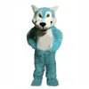 2024 Halloween Husky Wolf Dog Mascot Costume Högkvalitativ Anpassa tecknad plysch Tand Anime Temakaraktär Vuxenstorlek Julkarneval Fancy Dress