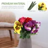 Decorative Flowers Artificial Flower Wedding Layout Decor Plastic Plant Simulated DIY Table Centerpieces Pansies Lifelike