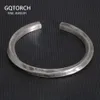 999 Sterling Silver Mobius Twisted Cuff Barcelets for Men and Women Vintage Viking Viking Jewelry 240305