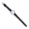 Horloges Kwartshorloge Elegant polshorloge met verstelbare kunstleren band Hoge nauwkeurigheid Tijdwaarneming Stijlvol rond voor precisie
