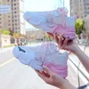 HBP Non-Brand Womens High Platform Pink Sneakers Fashion Sports Running Shoes Ladies Chunky Walking Style Shoes Girl Casual Shoes