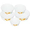 Geschirrssätze 5 PCs Lunchbox Email Dokadelschale für Küchen Ramen Instant Noodle mit Deckel Salat Container Emailware Office