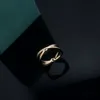 Designer Tiffancy Ring Steel Print High Edition 925 Silver Plated 18k Rose Gold Cross Full Diamond Ring Interwoven Instagram Ring with Diamond Finger