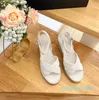 Nuovi sandali espadrillas intrecciati con zeppa décolleté con tacco designer di lusso da donna Suola in vera pelle Calzature da sera casual per feste