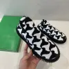 Designer kvinnor plattform korrugerad regnbåge andningsskor gummi sneakers vit blommig högkvalitativ skor duk klassisk träning med original låda storlek 35-42