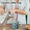 Tasses Tasse à café en céramique maman avec lettre et impression tasse de fête des mères 3D double face imprimée pour