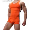 Débardeurs pour hommes Hommes Undershirts Justaucorps Sports Entraînement Body Shorts Lutte Singlet Fitness Combinaison Sexy Slip Ice Soie Sous-Vêtements Maillots De Bain C24318