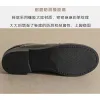 Pumpar 2023 Spring New Women's Leather Shoes loafers brittisk stil Black Casual Shoes Bankett och Office Wear Stylish Metal Design4143