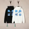 Men's Hoodies Sweatshirts Offs Whiteshirt Style Fashion Sweater Painted Arrow Crow Stripe Hoodie and Women's T-shirts Offs White Black Off Whites 762 737 718