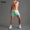 Ladiguard Men Casual Skinny Beach Shorts Homme Patchwork Shorts Plus Size Male Drawstring Short Pants Sexy Mens Clothing 240311