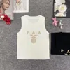 2024 Halter New Women's Brodery Summer Style Top Sticked Short Sleeveless Vest Bottom Yttre slitettvatten