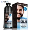 Irons 200ml naturel longue durée Permanent noir barbe colorant shampooing pour hommes barbe mourant enlèvement blanc gris barbe cheveux