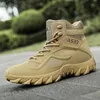 HBP Non-Brand Men Boots Winter Lace Up Waterproof Outdoor Shoes Breathable Khaki Tactical Combat Desert Ankle