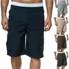 Mäns shorts plus size Knee Lenght Cargo Casual midi midje fitness Bermudas manliga andningsbara strand surfingar män