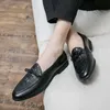 HBP Non-Brand Red Wine Slip On Casual Formal Non Slip Dress Shoes Size 38-47 Classic Durable Bowknot Men Loafer Shoes