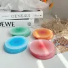 Gradient Acrylic Coasters Ins Anti-Slip Round Cup Pad Dining Table Placemat Cafe Desktop Decor Ornament Kitchen Bowl Mats