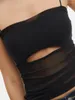 Damen Tanks Y2k Frauen Mesh Sheer Crop Tank Top Spaghettiträger Spitze Ärmellos Rückenfrei Sexy Durchsichtig Ausgehen Cami