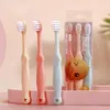 Brosse à dents pour enfants de 3 à 5 ans, canard ananas, plume, Filament doux, brosse à dents à poils souples, dessin animé, brosse à dents pour bébé