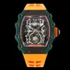 21-02 Motre Be Luxe Hollow Tourbillon Mechanical Movement Carbon TPT Kolfiber och Titanium Case Luxury Watch Men Watches armbandsur Relojes 01