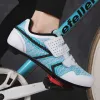 履物2024新しいウルトラライトMTBサイクリングシューズ男性通気性自転車スニーカー女性レーシングロードバイクシューズセルフロッキングSPDクリートシューズ