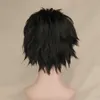 Parrucche sintetiche Parrucca corta per cosplay Uomo Maschio Nero Parrucche sintetiche per capelli in fibra ad alta temperatura al 100% 240328 240327