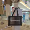 Top Shoulder Bags Mesh Transparent Large Capacity Shopping Bag Mall Auto Show Zipper Mesh Single Shoulder Womens Beach Bag 240311