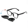 6 in 1 montatura per occhiali uomo donna con 5 pezzi clip su occhiali da sole polarizzati occhiali magnetici maschio computer ottico 2201 240304