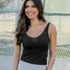 Original Correct Ladies Triangle Solid Nude Slim Spice with sleeveless tank top and halter top